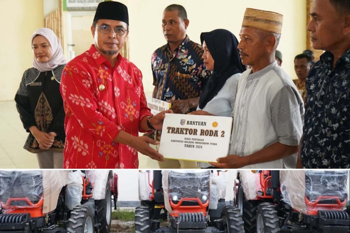 Bupati Bolmut Salurkan Bantuan Traktor