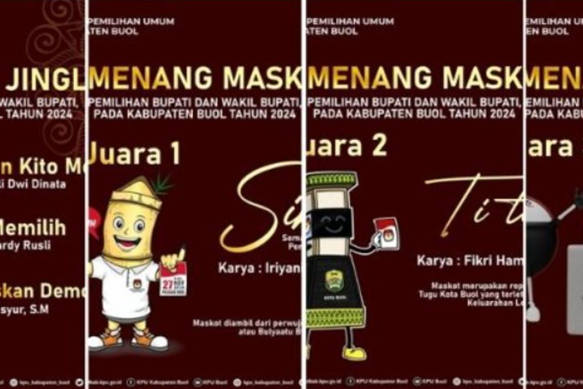 KPU Buol Umumkan Pemenang Jingle dan Maskot Pilkada