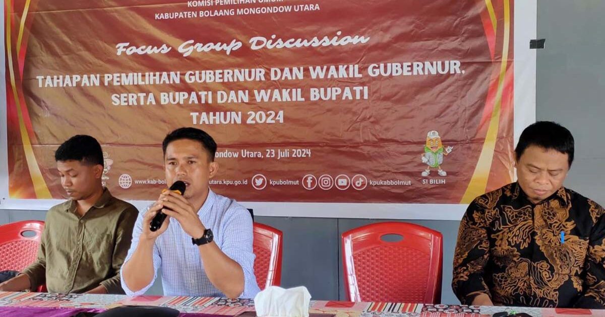 KPU Bolmut Gelar FGD Jelang Pemilu 2024