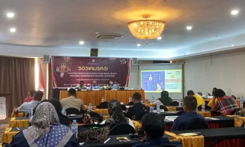 KPU Bolsel Gelar Sosialisasi Pencalonan Bupati 2024