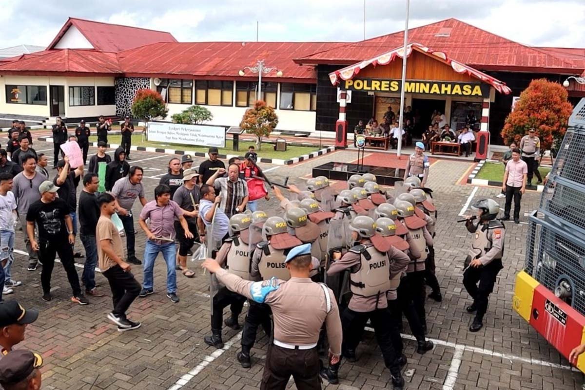 Polres Minahasa Simulasi SISPAMKOTA