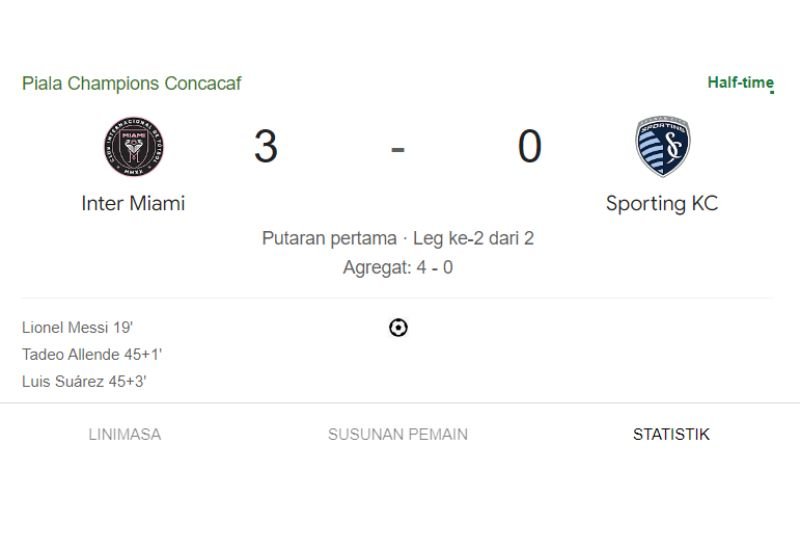 Inter Miami Hancurkan Sporting KC