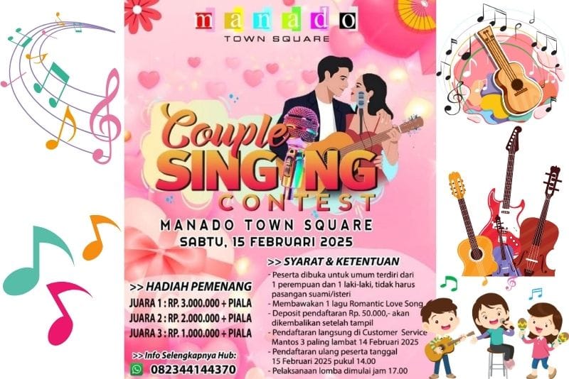 Lomba Bernyanyi di Manado Town Square