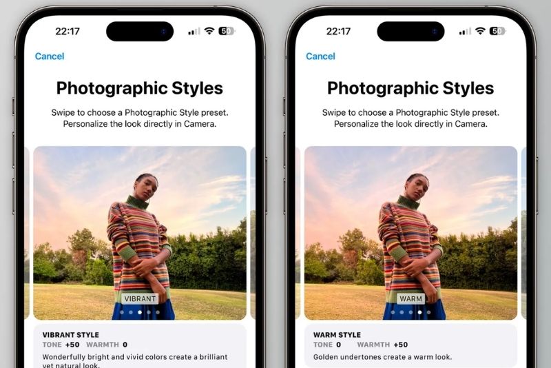 iPhone 16e Photographic Styles