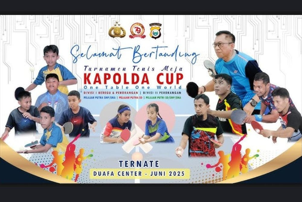 Turnamen Pingpong Kapolda Malut Cup 2025