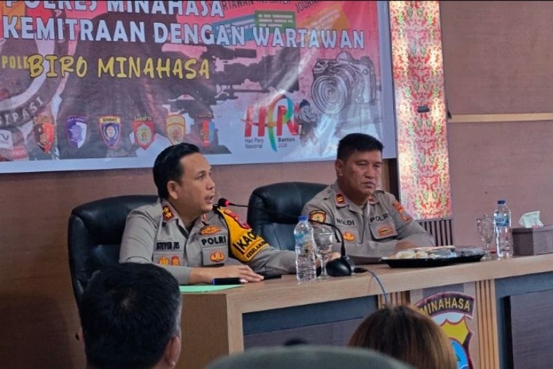 kemitraan Polres Minahasa dan pers
